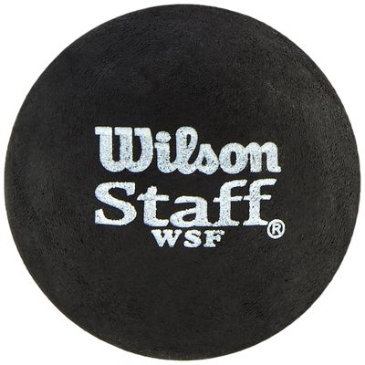 Wilson Staff Squash Balls Slow (Beginners), Black (Yellow Dot), Pack of 2