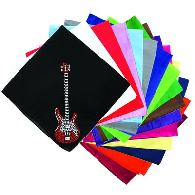 Dog in the Closet, Guitar (Red Swarovski) - Rhinestone Dog Bandana - Choice of Color