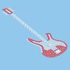 Dog in the Closet, Guitar (Red Swarovski) - Rhinestone Dog Bandana - Choice of Color view 2