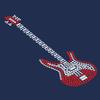 Dog in the Closet, Guitar (Red Swarovski) - Rhinestone Dog Bandana - Choice of Color view 2