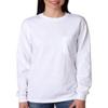 Cotton 6 oz. Long-Sleeve Pocket T-Shirt (G241) White, 4XL view 2