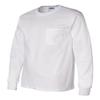 Cotton 6 oz. Long-Sleeve Pocket T-Shirt (G241) White, 4XL view 3