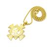 NYFASHION101 Polished Saint Benedit Medal Cross Pendant w/Gold-Tone Necklace - 2mm 24" Rope Chain view 3