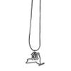 MLB New York Yankees Necklace Chain with State Shape Charm, Team Colors, One Size view 1