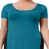 NE PEOPLE Womens Classic Short Sleeve Split Slit Maxi Dress-Teal-M view 4