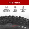 Fincci Pair 26 x 1.95 Bike Tires 50-559 Foldable 60 TPI Tires for MTB Mountain Hybrid Bicycle - Pack of 2 26x1.95 Inch Tire view 3