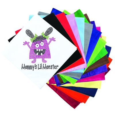 Dog in the Closet, Mommy's Lil Monster (Pink) - Rhinestone Dog Bandana - Choice of Color