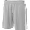 A4 N5284 - Adult Reversible Moisture Management Shorts Silver/White view 1