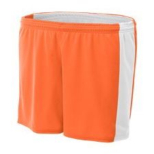 A4 NW5284 - Ladies Reversible Moisture Management Shorts Orange/White