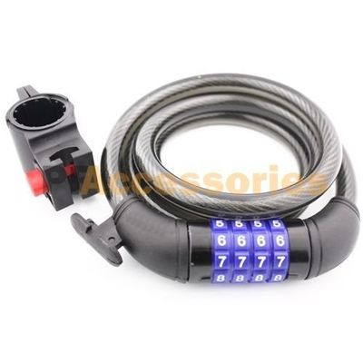 6 FT Cycling Heavy Duty 12mm Cable 4digit Combination Password Bike Bicycle Lock