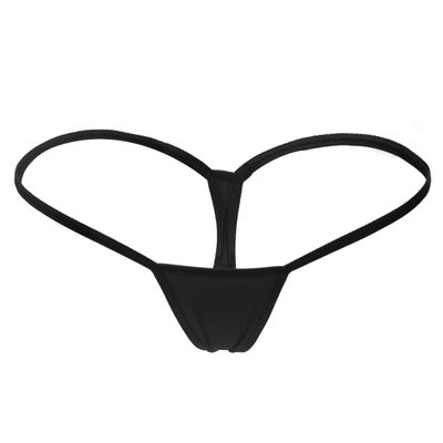 ETAOLINE Women's Low Rise Micro Back G-string Thong Panty Underwear Black