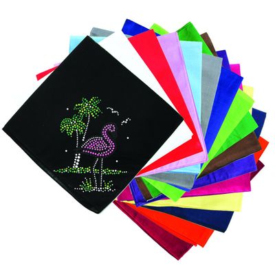 Dog in the Closet, Pink Flamingo with Palm Trees - Rhinestone Dog Bandana - Choice of Color