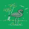 Dog in the Closet, Pink Flamingo with Palm Trees - Rhinestone Dog Bandana - Choice of Color view 2