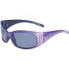 BluWater Polarized Biscayene Sunglasses Rhinestone Decorated Purple Frames Smoke Lenses by Global Vision view 1