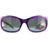BluWater Polarized Biscayene Sunglasses Rhinestone Decorated Purple Frames Smoke Lenses by Global Vision view 2