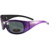 BluWater Polarized Biscayene Sunglasses Rhinestone Decorated Purple Frames Smoke Lenses by Global Vision view 3