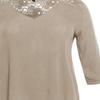 Awesome21 Flowy 3/4 Sleeve Bohemian Lace Top Desert Size M view 3