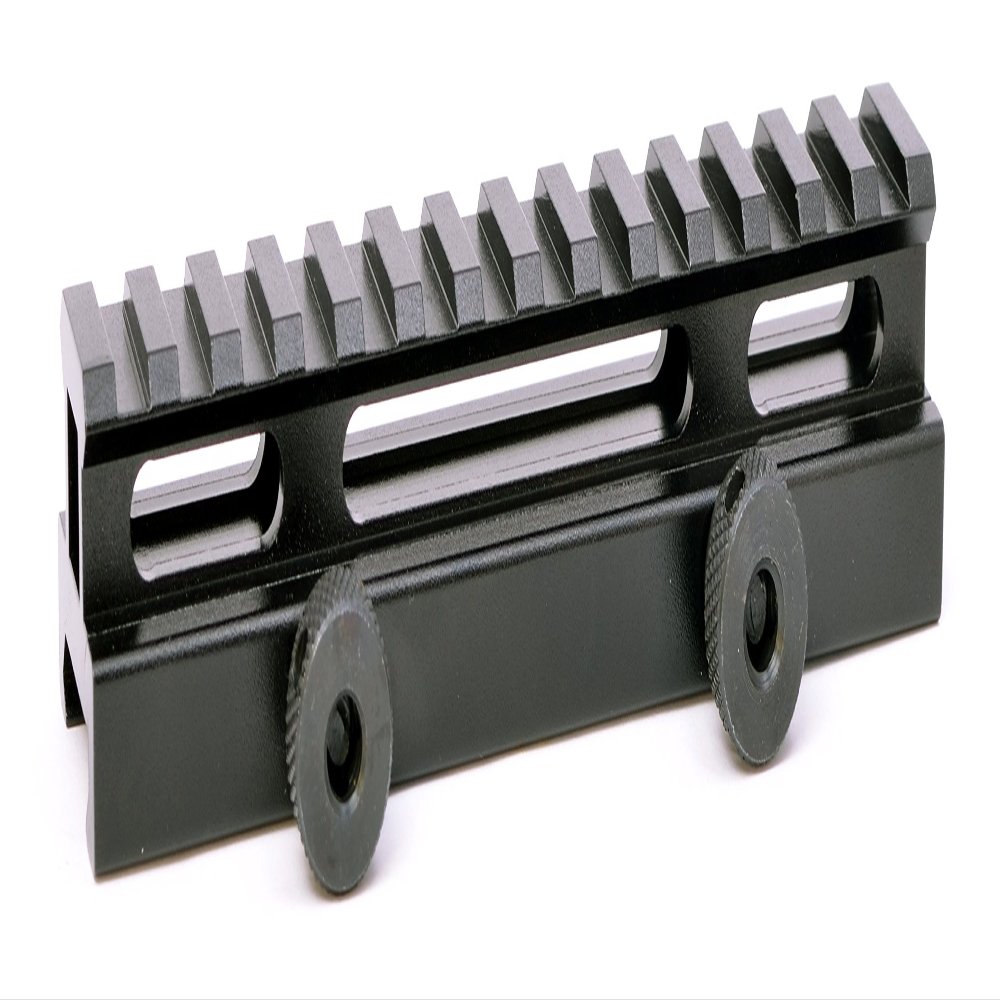 Hammers 0.75" 3/4 Inch Riser Scope Mount Picatinny Rail with 14 Ring Slots and Large Diamond Knurled Thumb Screw Nuts