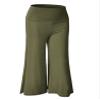 Lock and Love WB876 Womens Knit Culottes Pants XXXXXL Olive view 3