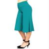 Lock and Love WB876 Womens Knit Culottes Pants XXXXXL Jade view 1