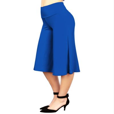 WB876 Womens Knit Culottes Pants XXXXL ROYAL_BRITE