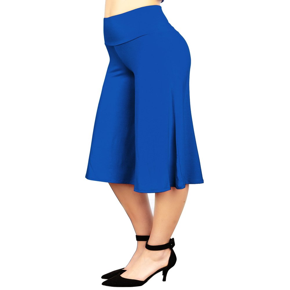 WB876 Womens Knit Culottes Pants XXXXL ROYAL_BRITE