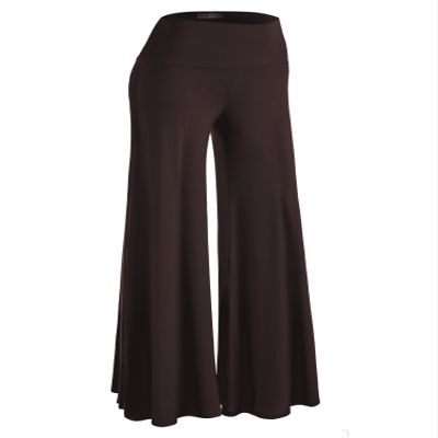 Lock and Love WB750 Womens Chic Palazzo Lounge Pants XXXXL Brown
