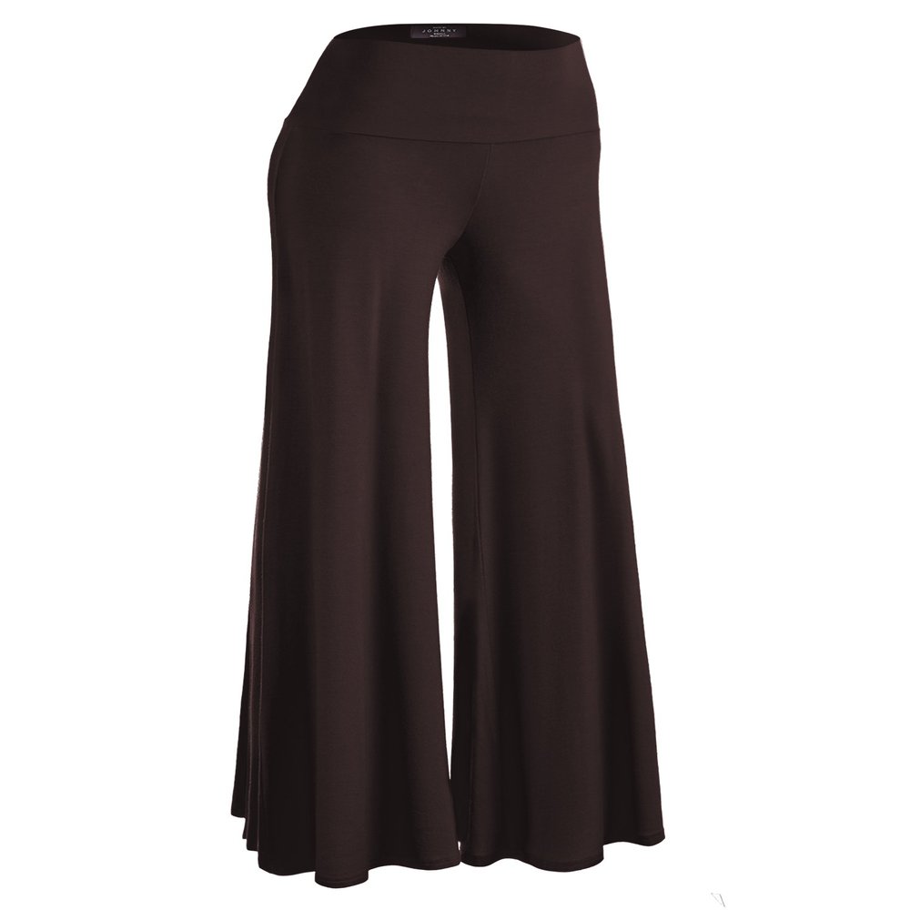 Lock and Love WB750 Womens Chic Palazzo Lounge Pants XXXXL Brown