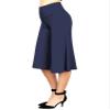WB876 Womens Knit Culottes Pants XXXXL NAVY view 1