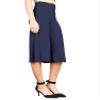 WB876 Womens Knit Culottes Pants XXXXL NAVY view 2