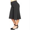 WB876 Womens Knit Culottes Pants XXXXL BLACK view 1