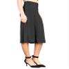 WB876 Womens Knit Culottes Pants XXXXL BLACK view 2