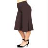 WB876 Womens Knit Culottes Pants XXXXL BROWN view 1
