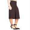 WB876 Womens Knit Culottes Pants XXXXL BROWN view 2