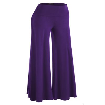 Lock and Love WB750 Womens Chic Palazzo Lounge Pants XXXXL Dark_Purple