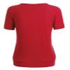 WT1175 Womens Scoop Neck Short Sleeve Front Pleated Tunic L RED view 3