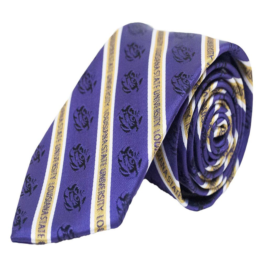 Donegal Bay NCAA LSU Tigers Prep Tie, Yellow, One Size