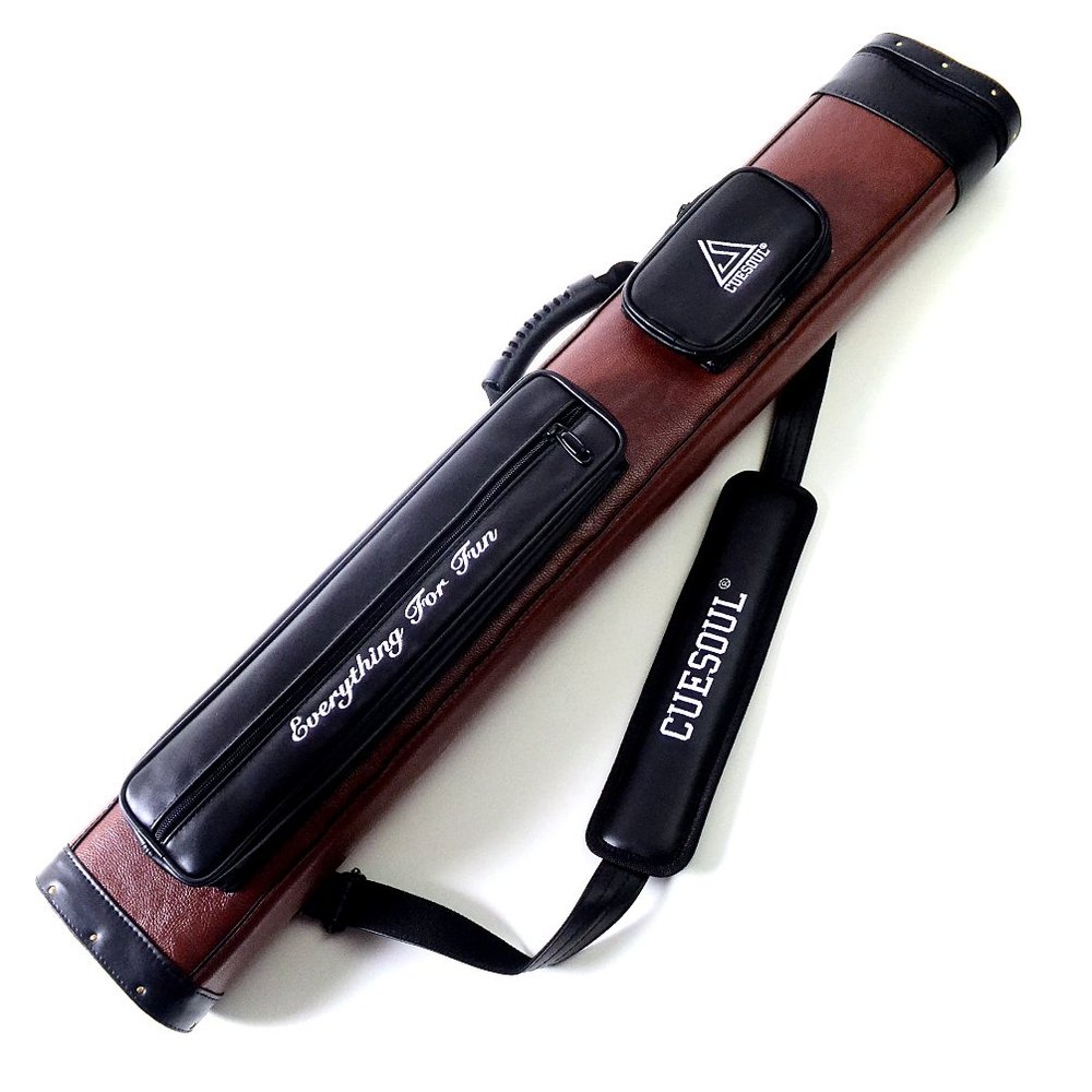 CUESOUL Soocoo Series 2x4 Hard Pool Cue Case -Holds 2 Cue Butt and 4 Cue Shafts,Four Color Available (CSCC-R215)