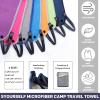 SYOURSELF 2 Pack Microfiber Camping Towel, Quick Dry Towel, Soft Absorbent Compact Travel Gym Workout Sweat Towel for Beach Yoga Swim Travel Camping Hiking Backpack Essentials (L:60"x30"+12"x24") view 3