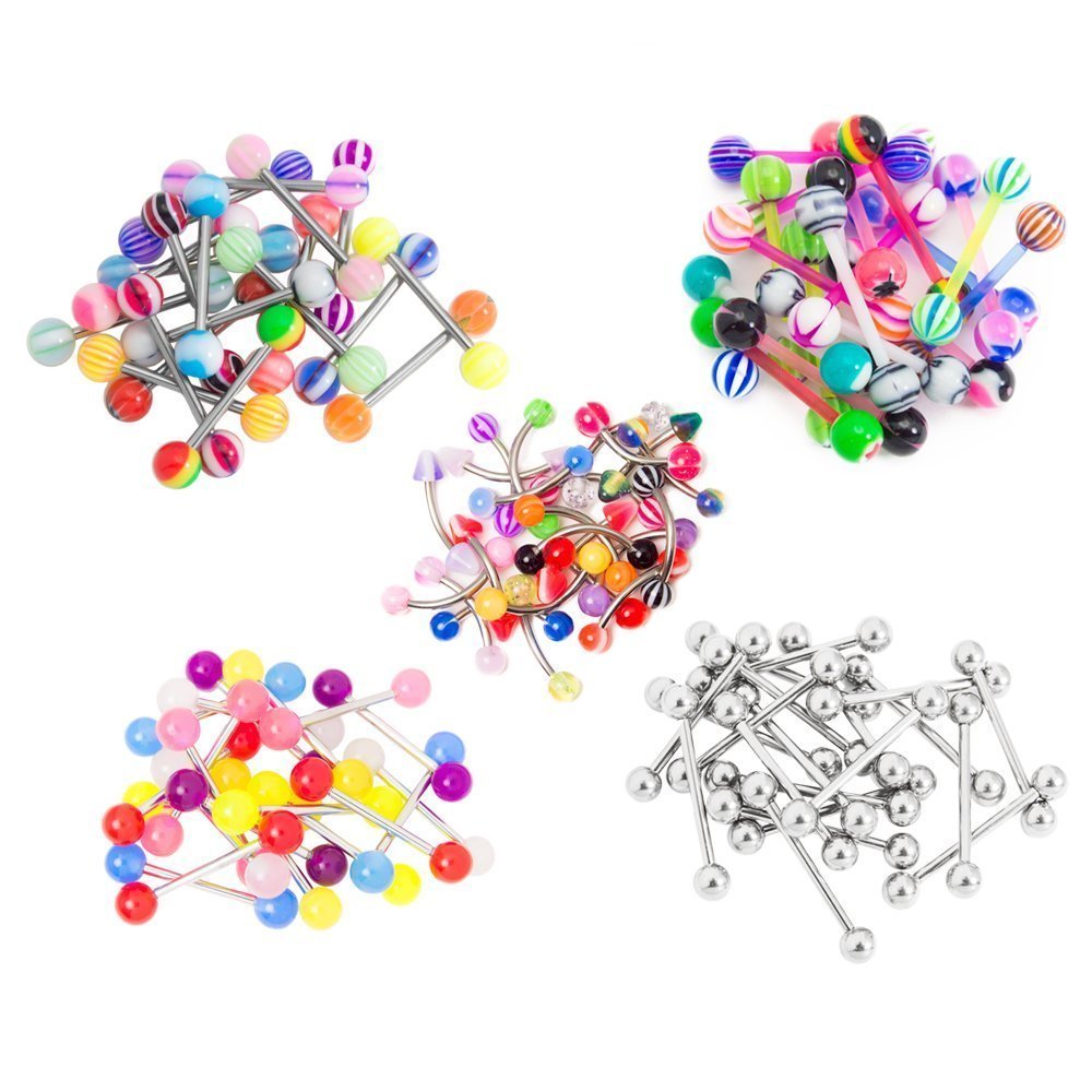 100 pc. mix Piercing body Jewelry 14g, 16g