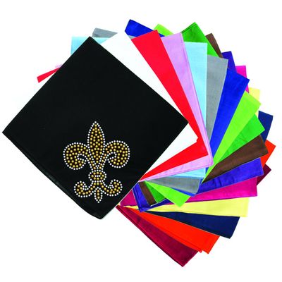 Dog in the Closet, Fleur de Lis (Gold Rhinestuds) - Rhinestone Dog Bandana - Choice of Color