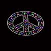 Dog in the Closet, Peace Sign with Stars & Hearts - Rhinestone Dog Bandana - Choice of Color view 2