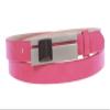 3/4"(19 mm) Womens Snap On Rectangular Skinny Non Leather Dress Belt Size: S/M - 32 Color: Hot Pink view 1
