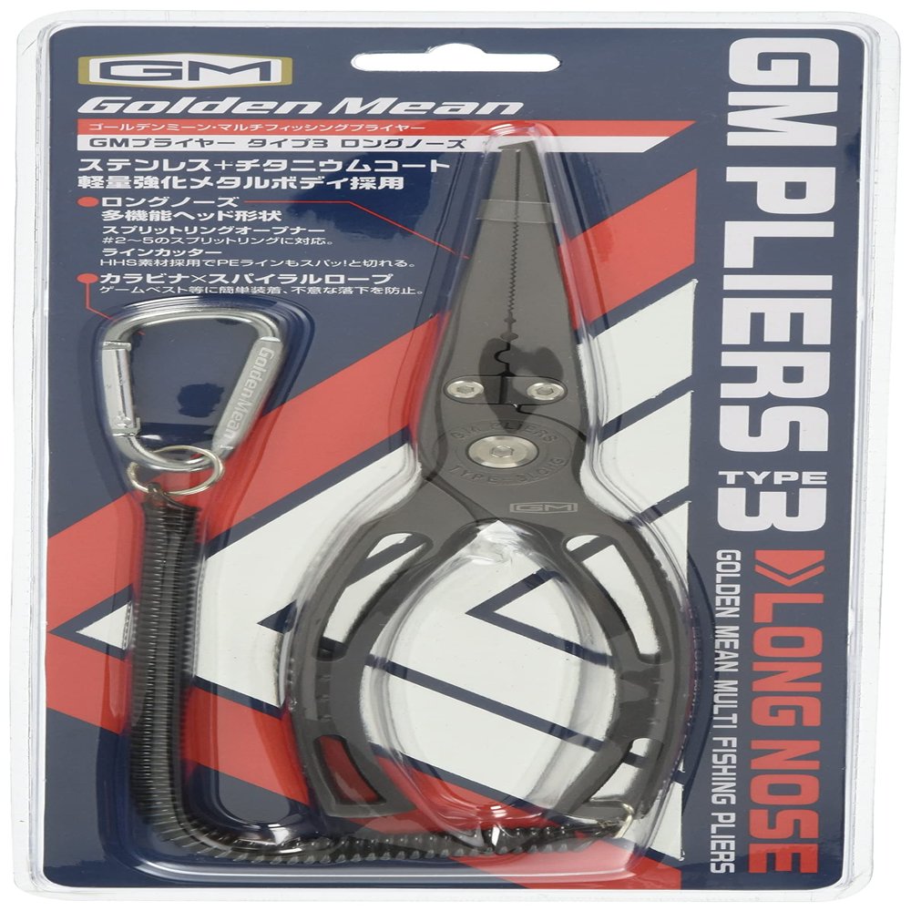 Golden Mean Golden Mean Fishing Pliers Type 3 Long Nose 195 grams 196 mm GM (4101)
