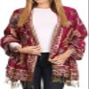 Sakkas Liua Long Wide Woven Patterned Design Multi Colored Pashmina Shawl/Scarf - Fuchsia - OS view 1