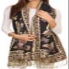 Sakkas Liua Long Wide Woven Patterned Design Multi Colored Pashmina Shawl/Scarf - Navy - OS view 1