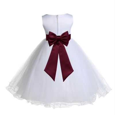 Wedding Pageant White Flower Girl Tulle Flower Girl Dress Special Occasion 829T 4