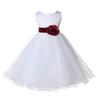Wedding Pageant White Flower Girl Tulle Flower Girl Dress Special Occasion 829T 4 view 2