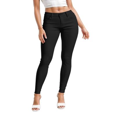Hybrid & Company Womens Hyper Ultra Stretch Comfy Skinny Leg Work Casual Pants P44876SKX Black 3X