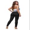 Hybrid & Company Womens Hyper Ultra Stretch Comfy Skinny Leg Work Casual Pants P44876SKX Black 3X view 2